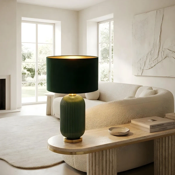 Lampa stołowa Tamiza 65 cm zielona 1xE27