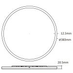 Plafon Pryzma 38 cm czarny LED CCT