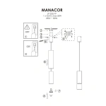 Lampa wisząca Manacor złota 1xGU10