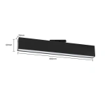 Reflektor szynowy 1F Moon czarny LED 4000K