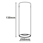Tuba natynkowa Manacor 13 cm biała 1xGU10