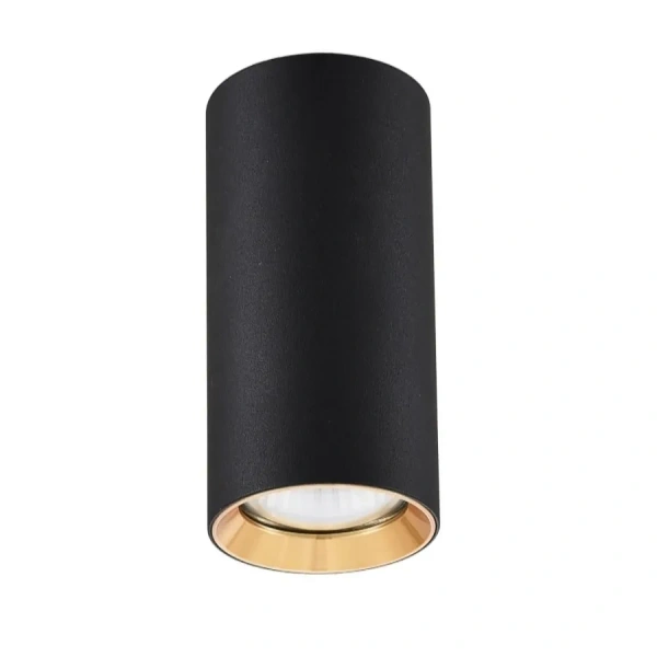 Tuba natynkowa Manacor 17 cm czarno-złota 1xGU10