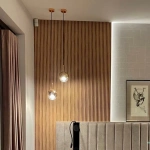 Lampa wisząca Palla mała złota 1xE14