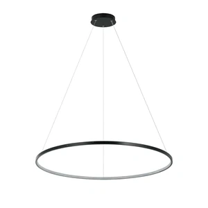Lampa wisząca Ring 80 cm czarna LED CCT