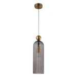 Lampa wisząca Piega 1 złota z dymionym kloszem 1xE14