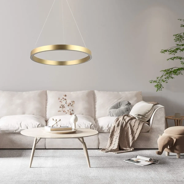Lampa wisząca Midway Triangle mała złota LED 3000K