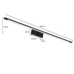 Kinkiet Isla XXL 96 cm czarny LED CCT IP44