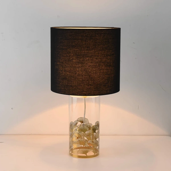 Lampa stołowa Sunflower czarno-transparentna 1xE27