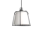 Lampa wisząca Dritto mała biała 1xE27