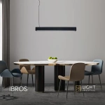 Lampa wisząca Ibros 63 cm czarna LED 18W 4000K
