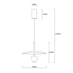 Lampa wisząca Ufo S czarna LED 8W CCT