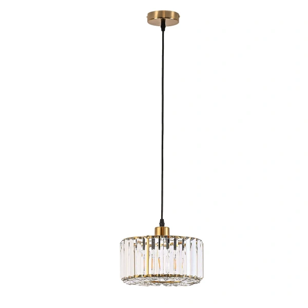 Lampa wisząca Vetro okrągła złota 1xE27