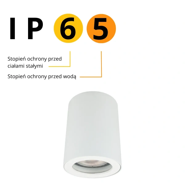 Tuba natynkowa Faro biała 1xGU10 IP65