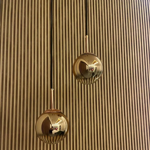 Lampa wisząca Palla mała złota 1xE14