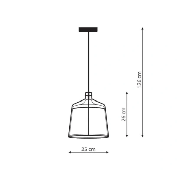 Lampa wisząca Dritto mała biała 1xE27