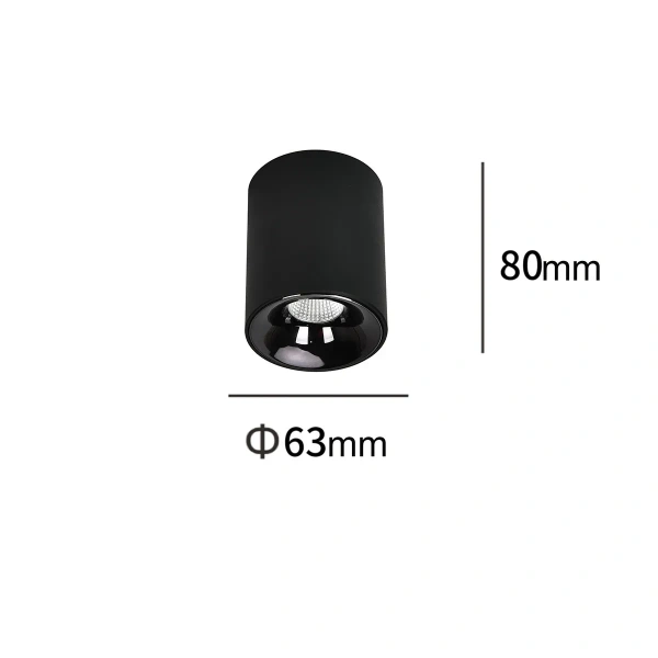 Oprawa natynkowa Tom czarna LED 10W CCT