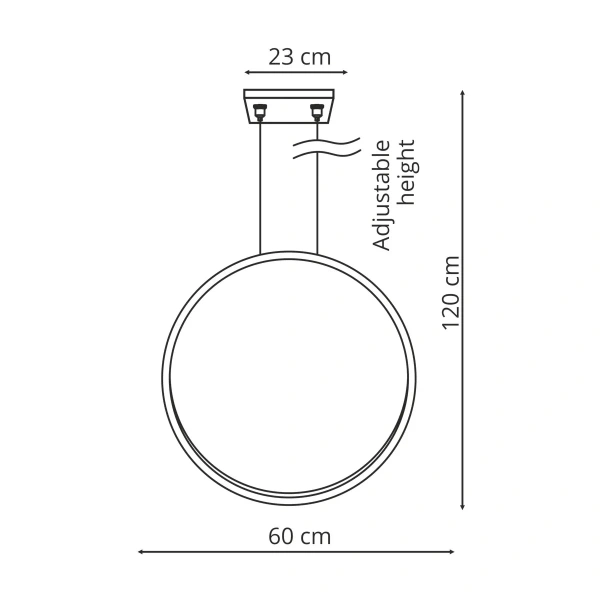 Lampa wisząca Mirror S biała LED 33W CCT IP44