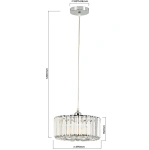 Lampa wisząca Vetro okrągła chromowana 1xE27