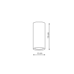 Tuba natynkowa Manacor 13 cm biało-złota 1xGU10