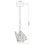 Lampa wisząca Mariposa 1 chromowana LED CCT