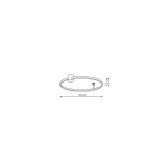 Plafon Ring L 90 cm czarny LED 50W CCT
