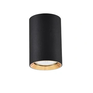 Tuba natynkowa Manacor 9 cm czarno-złota 1xGU10