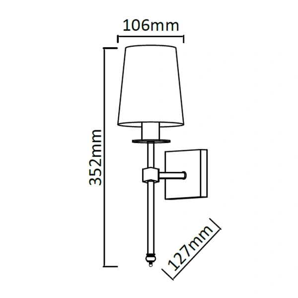 Kinkiet Casoli patynowany 1xE14