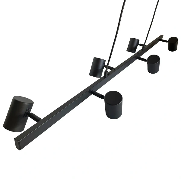 Lampa wisząca Snow 6 115 cm czarna 6xGU10