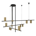 Lampa wisząca Arizona 9 czarno-złota 9xGU10