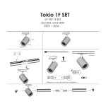 Zestaw szynowy 1F Tokio SET biały 4xGU10