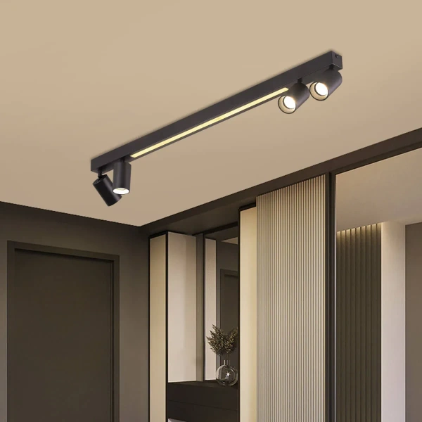 Plafon Perugia 4 czarny 4xGU10 + LED 18W CCT