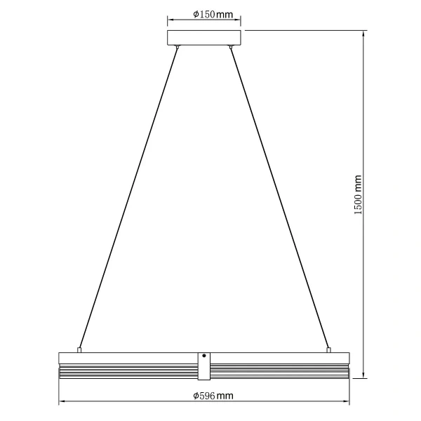Lampa wisząca Plum Triangle 60 cm czarno-transparentna LED 32W CCT