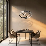 Lampa wisząca Kandor czarna LED 45W CCT