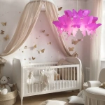 Lampa wisząca Farfalla ciemnoróżowa 1xE27