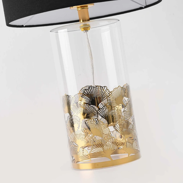 Lampa stołowa Sunflower czarno-transparentna 1xE27