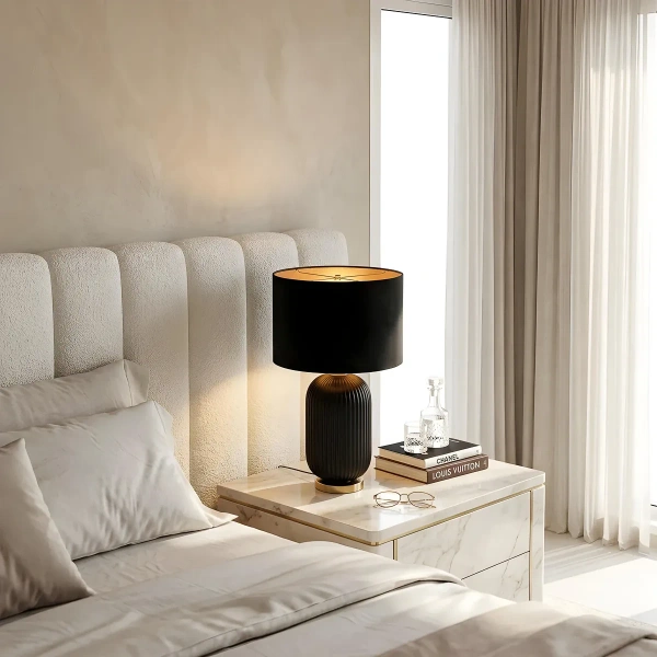 Lampa stołowa Tamiza 65 cm czarna 1xE27