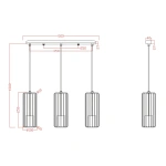 Lampa wisząca Sintra czarna 3xGU10