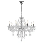 Lampa wisząca Cristallo 8 srebrna 8xE14