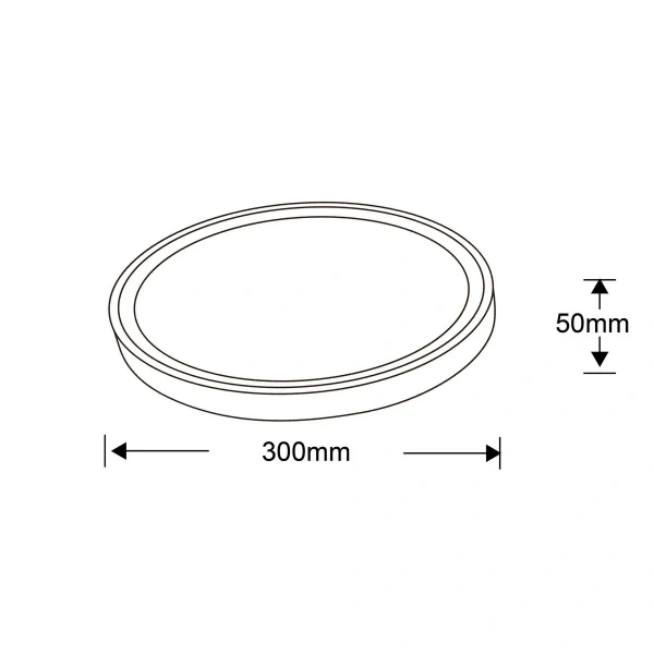 Plafon Vegas 30 cm biały LED 4000K IP54