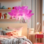 Lampa wisząca Farfalla ciemnoróżowa 1xE27