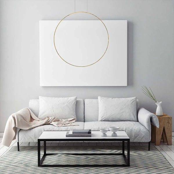 Lampa wisząca Mirror L złota LED 47W CCT IP44