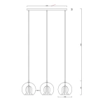 Lampa wisząca Arette 3 złota 3xE27