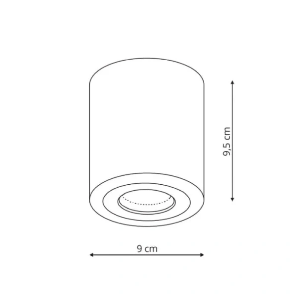 Tuba natynkowa Faro XL chromowana 1xGU10 IP65