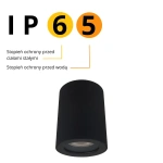 Tuba natynkowa Faro czarna 1xGU10 IP65