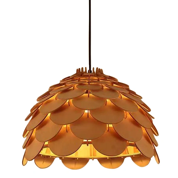 Lampa wisząca Burgo mała drewniana 1xE27