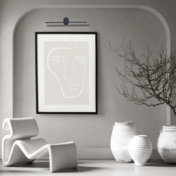 Kinkiet Modern Slim 40 cm czarny LED 3000K IP44
