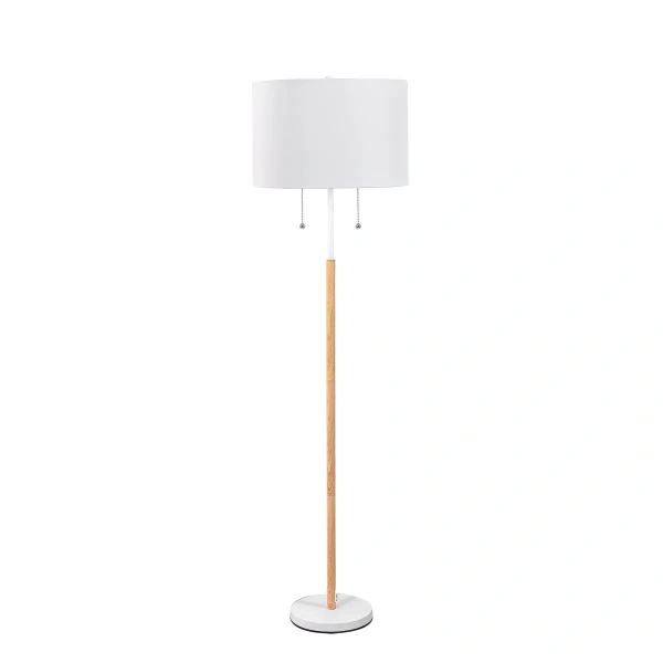 Lampa podłogowa Fogo biała 2xE27