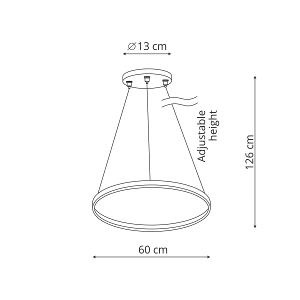 Lampa wisząca Midway Triangle mała złota LED 3000K