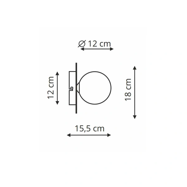 Kinkiet Roma czarny 1xG9