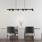 Lampa wisząca Snow 6 115 cm czarna 6xGU10